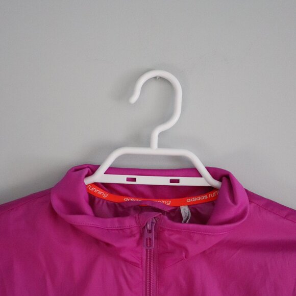 Adidas Supernova 11/12Y-M Pink Full Zip Running Outdoor Reflective Lined Jacket - Picture 3 of 11